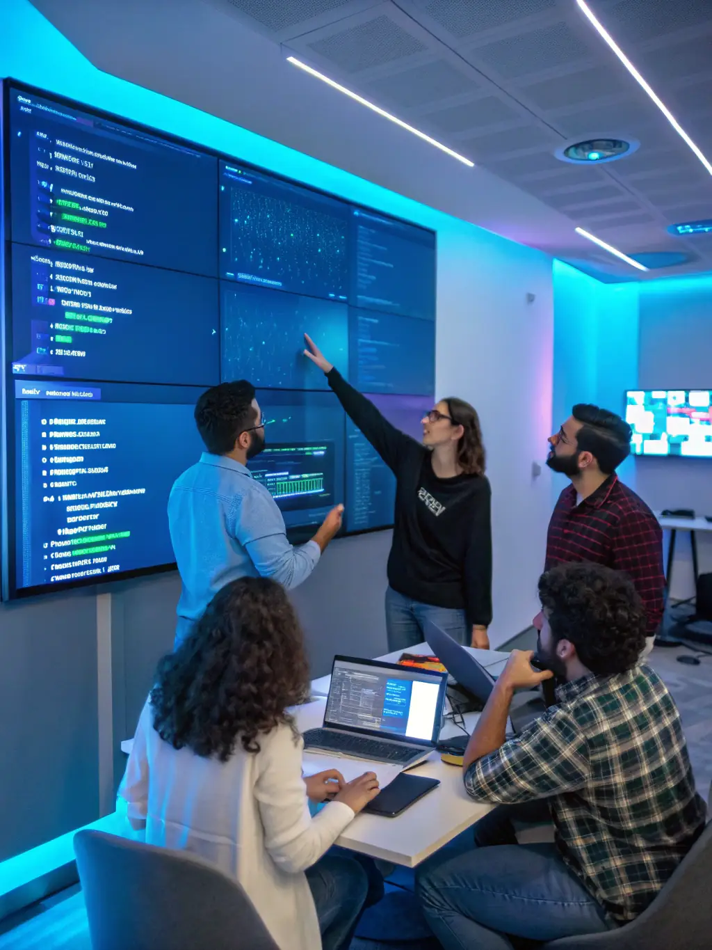 A photograph of a DevOps pipeline, showcasing the automation and collaboration aspects of DevOps, used to represent Praise Consulting's DevOps solutions.