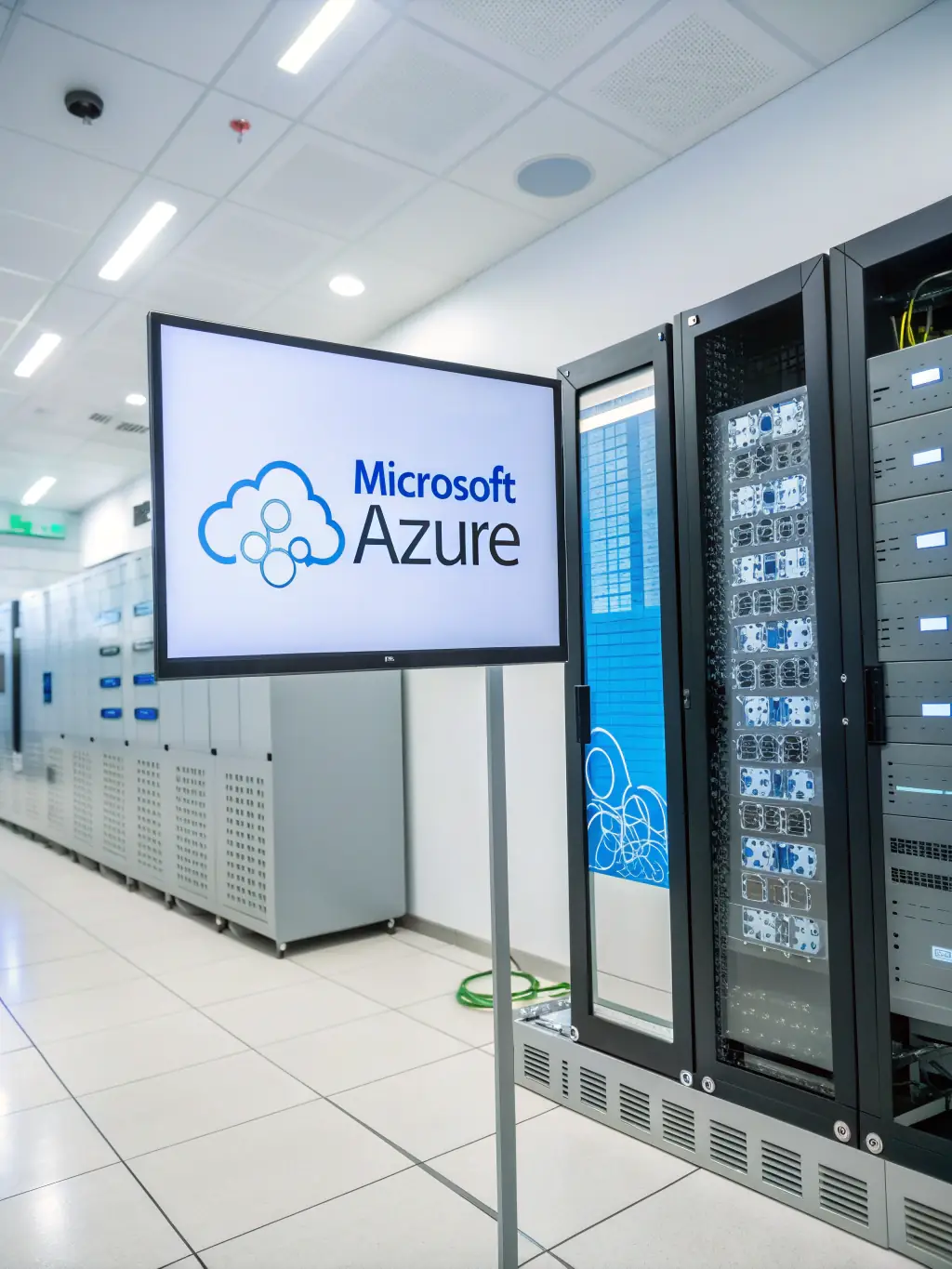 A professional photograph of Azure cloud infrastructure, showcasing various Azure services and technologies, used to represent Praise Consulting's Azure expertise.